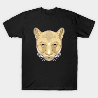 brown cougar face T-Shirt